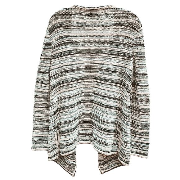 St. John Knits Caviar Cardigan Sweater Medium Wool Blend Crochet all Seasons - Picture 5 of 8